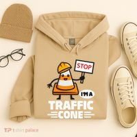 Halloween Traffic Cone Costume IM A Traffic Cone Hoodie thumb 4