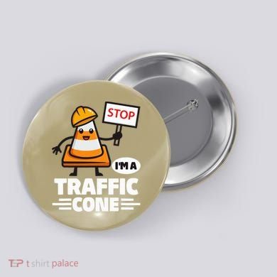 Halloween Traffic Cone Costume IM A Traffic Cone Button