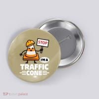 Halloween Traffic Cone Costume IM A Traffic Cone Button thumb 0