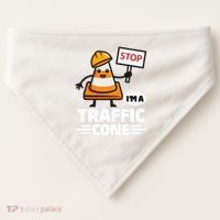 Halloween Traffic Cone Costume IM A Traffic Cone USA-Made Doggie Bandana thumb 0
