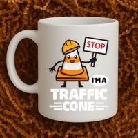Halloween Traffic Cone Costume IM A Traffic Cone Coffee Mug thumb 2
