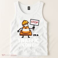 Halloween Traffic Cone Costume IM A Traffic Cone Tank Top thumb 2