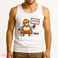 Halloween Traffic Cone Costume IM A Traffic Cone Tank Top thumb 3