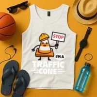 Halloween Traffic Cone Costume IM A Traffic Cone Tank Top thumb 4