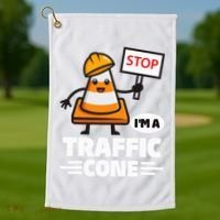 Halloween Traffic Cone Costume IM A Traffic Cone Golf Towel thumb 1