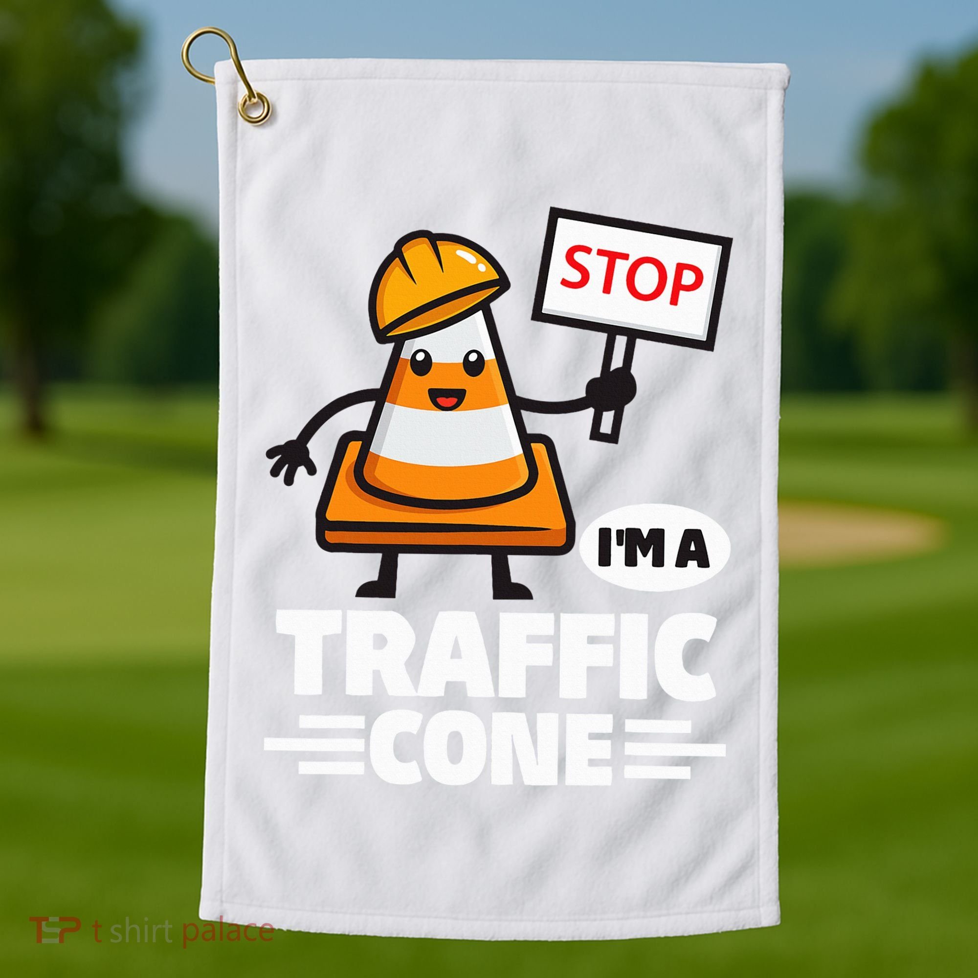 Halloween Traffic Cone Costume IM A Traffic Cone Golf Towel