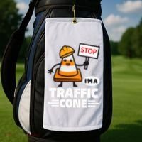 Halloween Traffic Cone Costume IM A Traffic Cone Golf Towel thumb 2