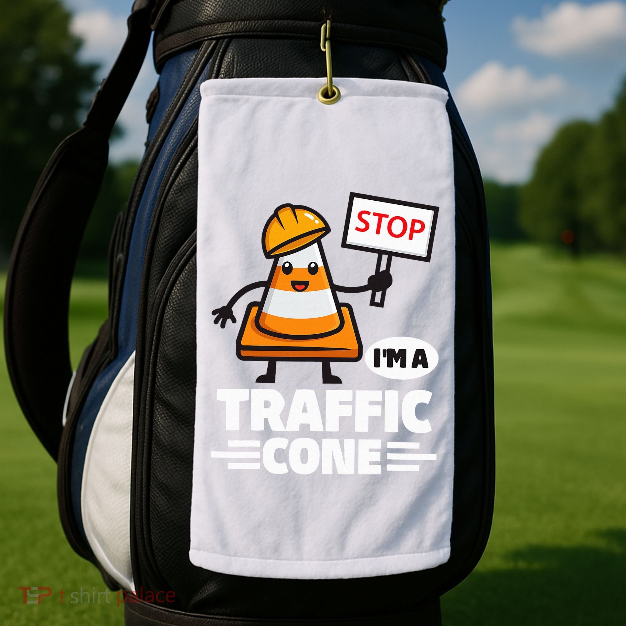 Halloween Traffic Cone Costume IM A Traffic Cone Golf Towel