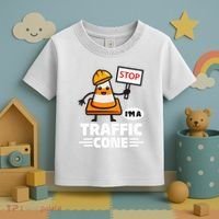 Halloween Traffic Cone Costume IM A Traffic Cone Toddler T-Shirt thumb 3