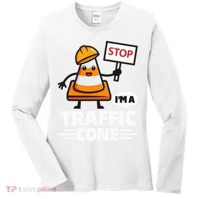 Halloween Traffic Cone Costume IM A Traffic Cone Women's Long Sleeve Shirt