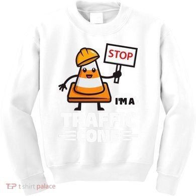 Halloween Traffic Cone Costume IM A Traffic Cone Kids Sweatshirt