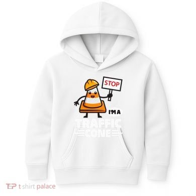Halloween Traffic Cone Costume IM A Traffic Cone Kids Hoodie