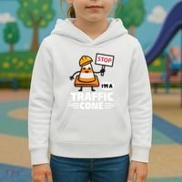 Halloween Traffic Cone Costume IM A Traffic Cone Kids Hoodie thumb 3