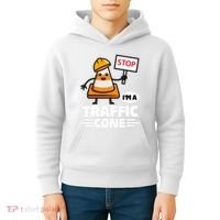 Halloween Traffic Cone Costume IM A Traffic Cone Kids Hoodie thumb 4
