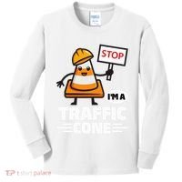 Halloween Traffic Cone Costume IM A Traffic Cone Kids Long Sleeve Shirt thumb 0