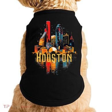 Houston Texas City Downtown Skyline Texas Hou Doggie Tank