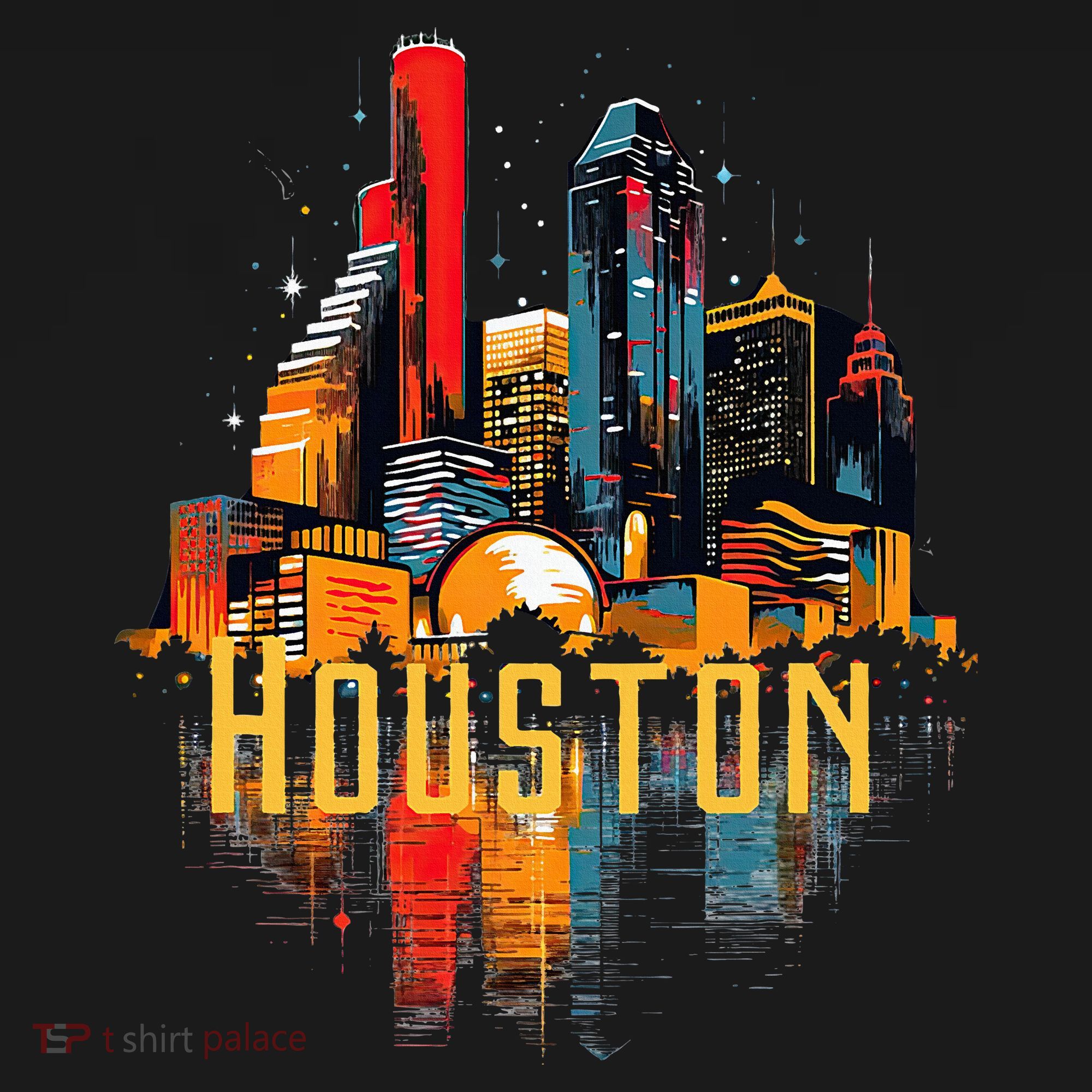 Houston Texas City Downtown Skyline Texas Hou Doggie Tank