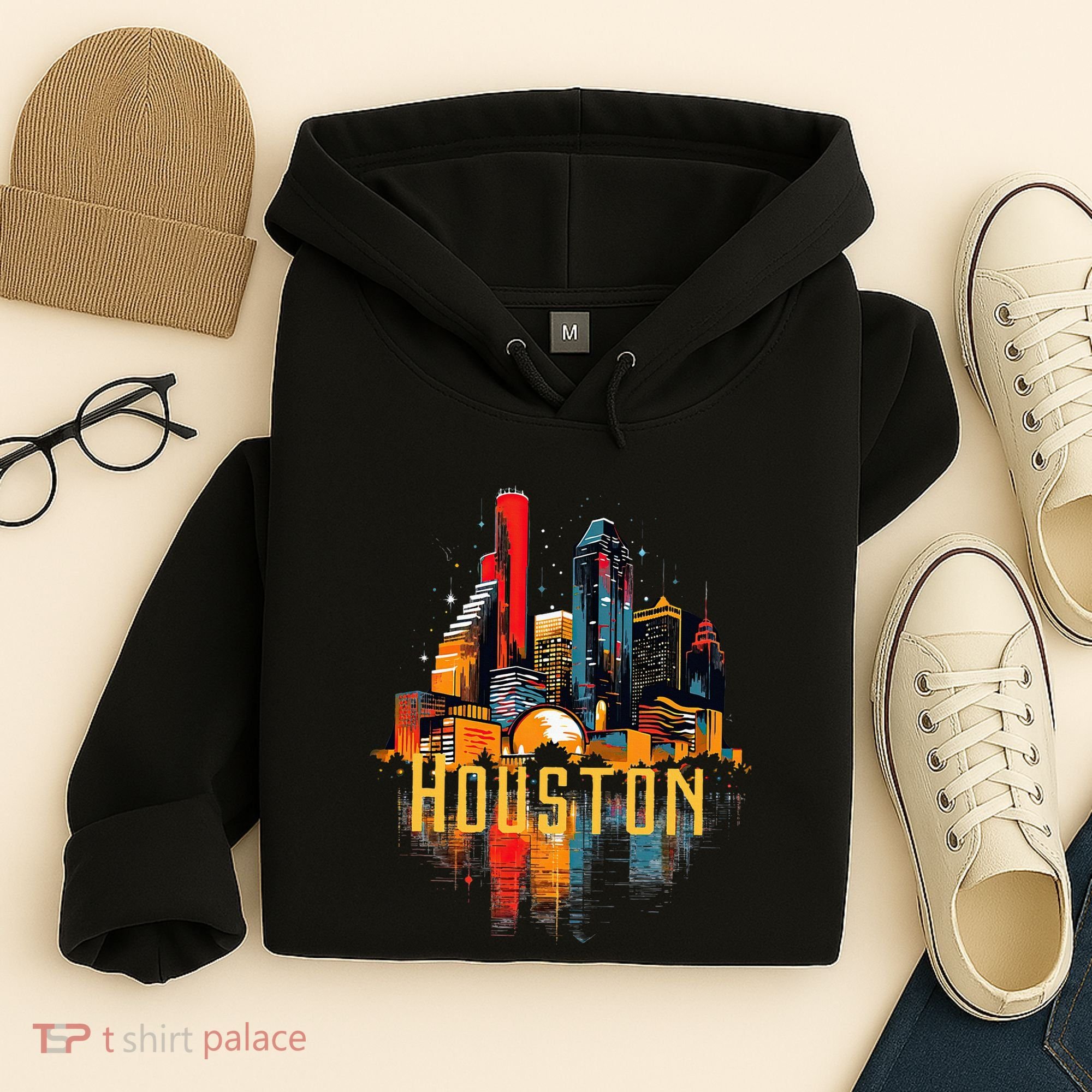 Houston Texas City Downtown Skyline Texas Hou Hoodie