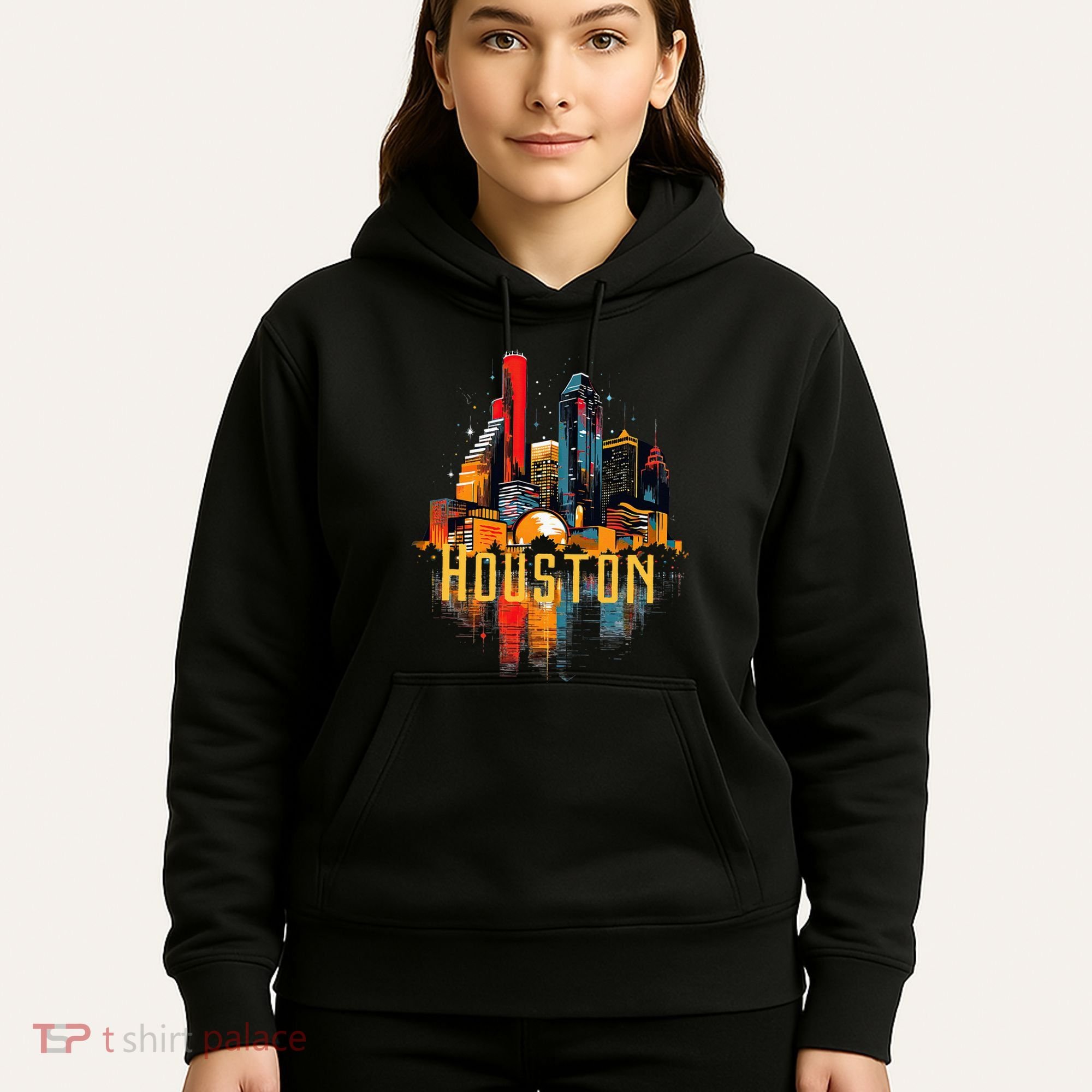 Houston Texas City Downtown Skyline Texas Hou Hoodie