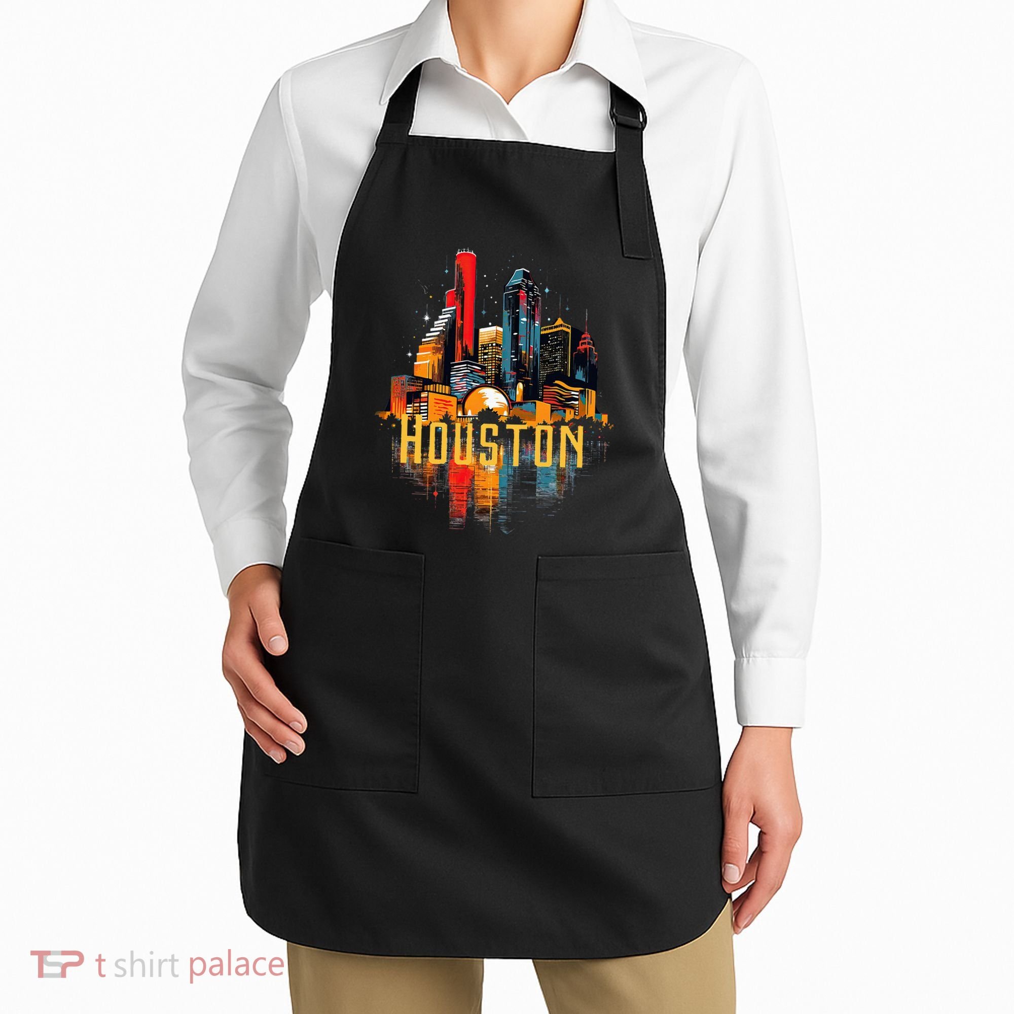 Houston Texas City Downtown Skyline Texas Hou Apron