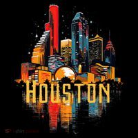 Houston Texas City Downtown Skyline Texas Hou Button thumb 1