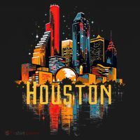 Houston Texas City Downtown Skyline Texas Hou Bucket Hat thumb 4