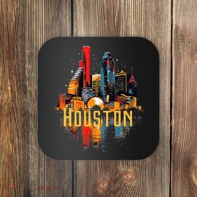 Houston Texas City Downtown Skyline Texas Hou Coaster