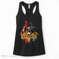 Houston Texas City Downtown Skyline Texas Hou Women's Tank Top thumb 0