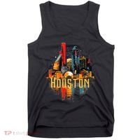 Houston Texas City Downtown Skyline Texas Hou Tank Top thumb 0