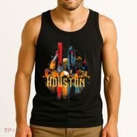 Houston Texas City Downtown Skyline Texas Hou Tank Top thumb 3