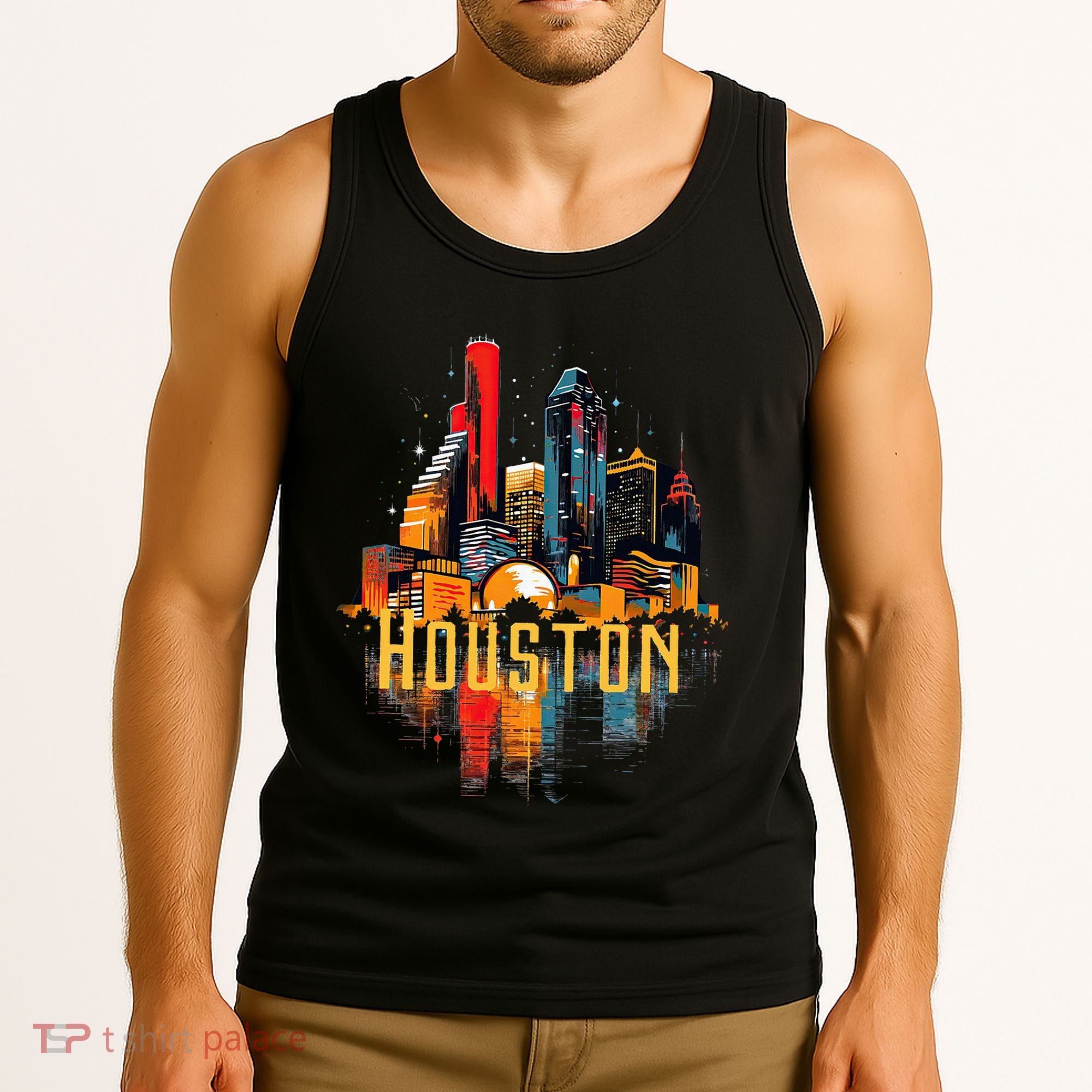 Houston Texas City Downtown Skyline Texas Hou Tank Top