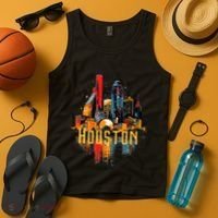 Houston Texas City Downtown Skyline Texas Hou Tank Top thumb 4