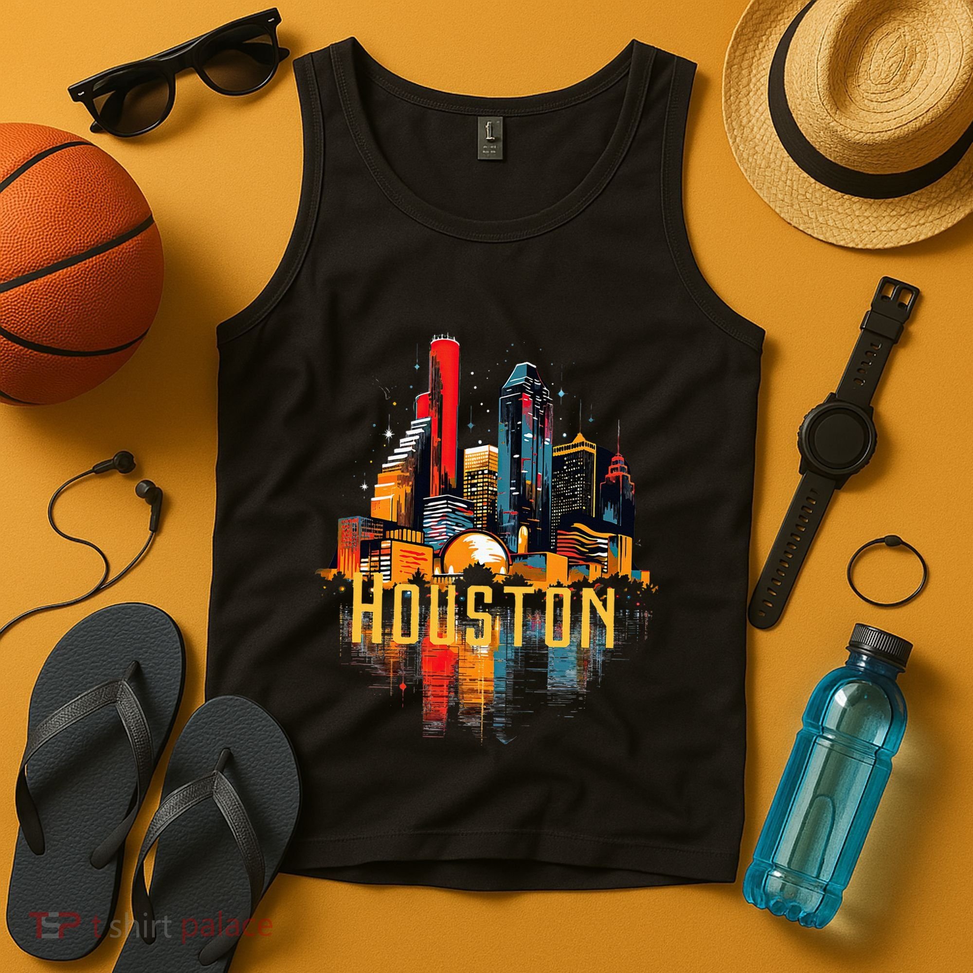 Houston Texas City Downtown Skyline Texas Hou Tank Top