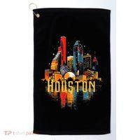 Houston Texas City Downtown Skyline Texas Hou Golf Towel thumb 0
