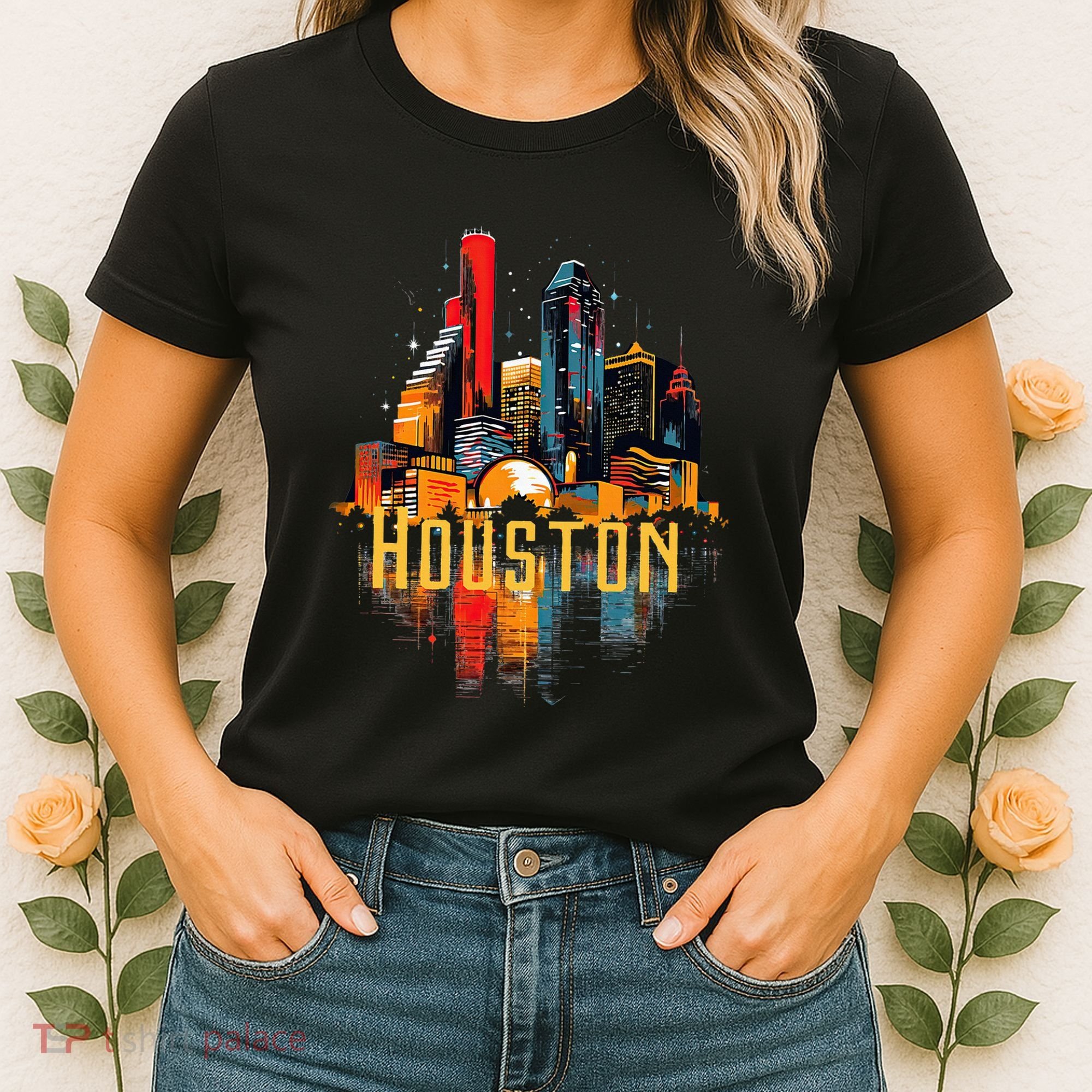 Houston Texas City Downtown Skyline Texas Hou Women's T-Shirt