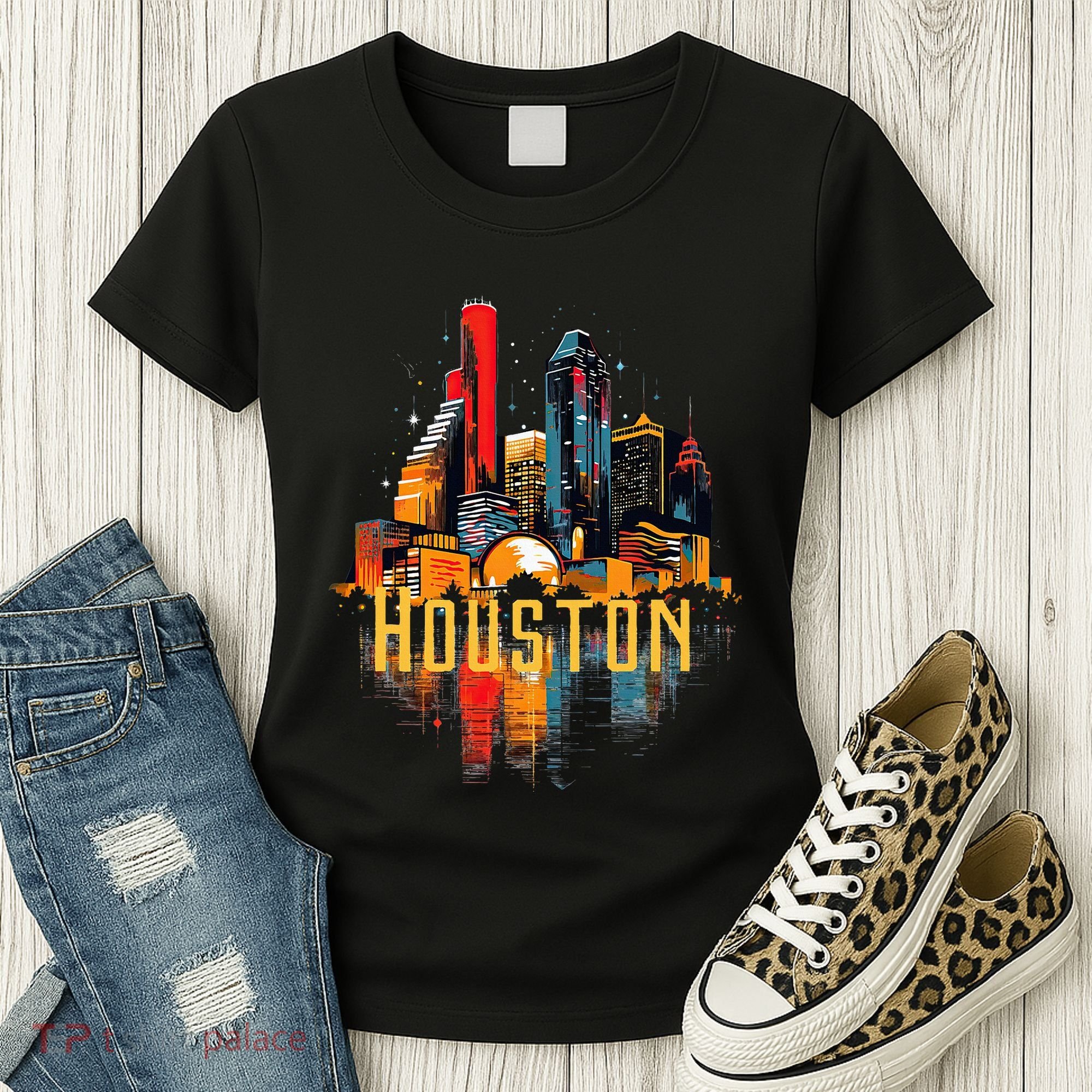 Houston Texas City Downtown Skyline Texas Hou Women's T-Shirt