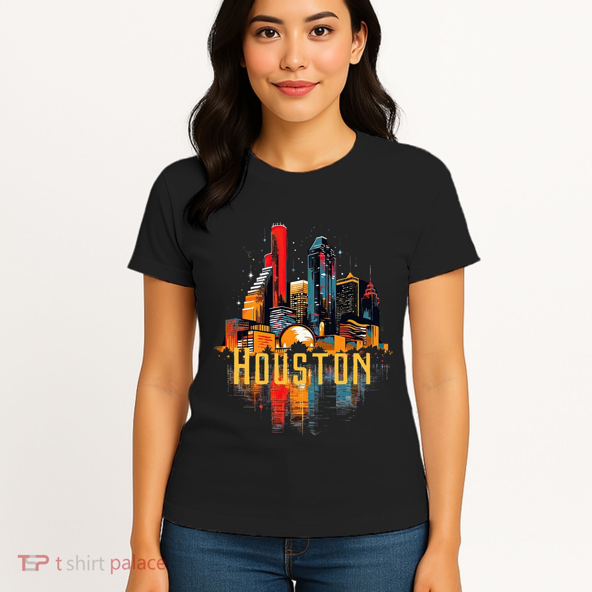 Houston Texas City Downtown Skyline Texas Hou Women's T-Shirt