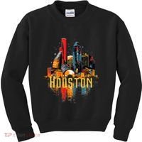 Houston Texas City Downtown Skyline Texas Hou Kids Sweatshirt thumb 0
