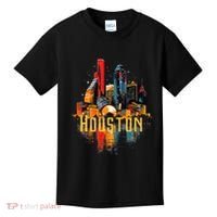 Houston Texas City Downtown Skyline Texas Hou Kids T-Shirt thumb 0