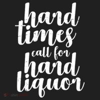 Hard Times Call For Hard Liquor Funny Sarcastic Golf Towel thumb 3
