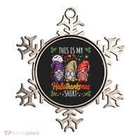Halloween Thanksgiving Christmas Funny Hallothanksmas Gnomes Ornament thumb 0