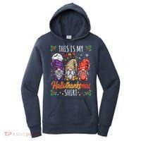 Halloween Thanksgiving Christmas Funny Hallothanksmas Gnomes Women's Hoodie thumb 0
