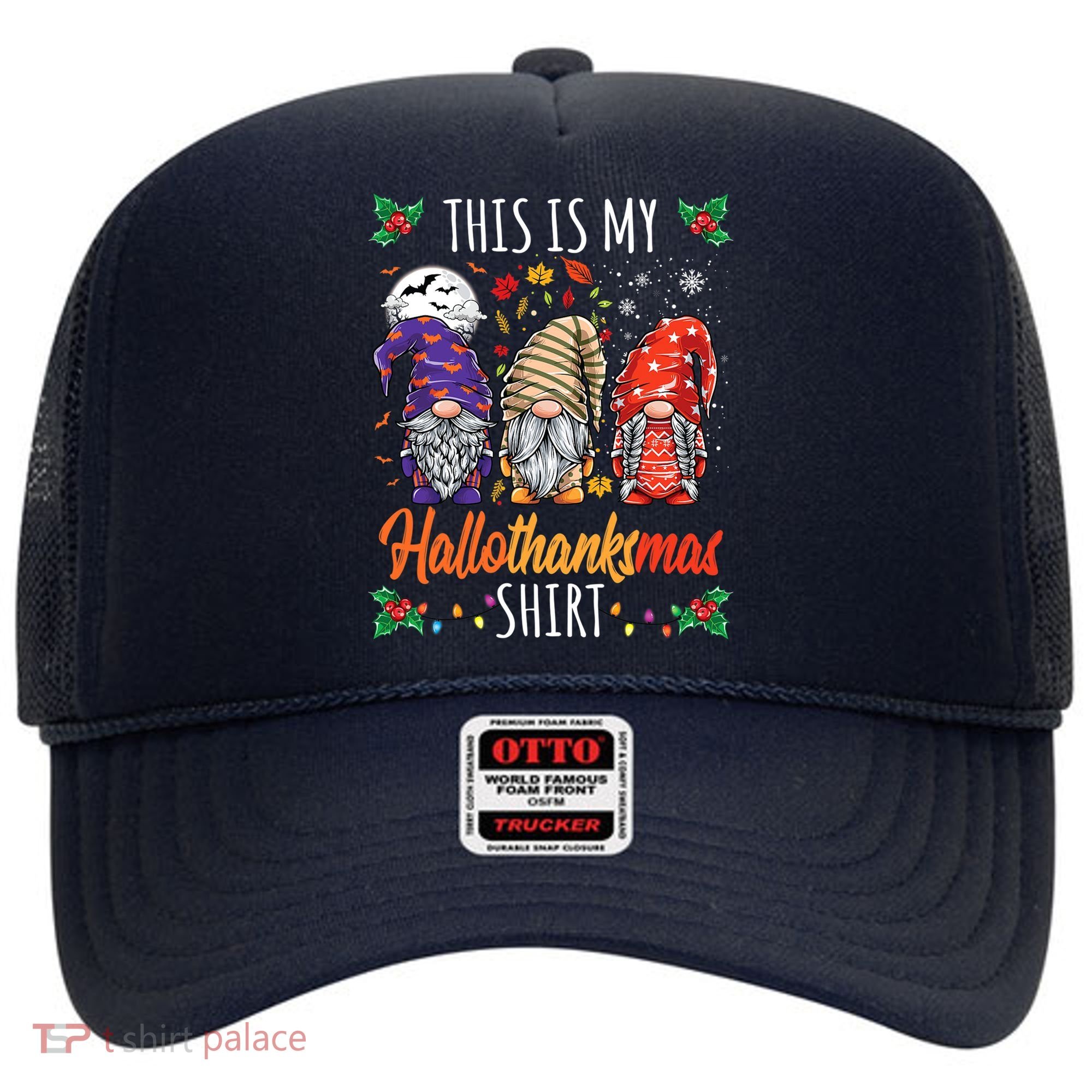 Halloween Thanksgiving Christmas Funny Hallothanksmas Gnomes Hat