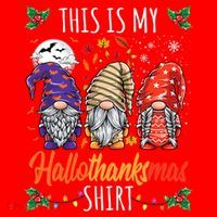 Halloween Thanksgiving Christmas Funny Hallothanksmas Gnomes Santa Hat thumb 1