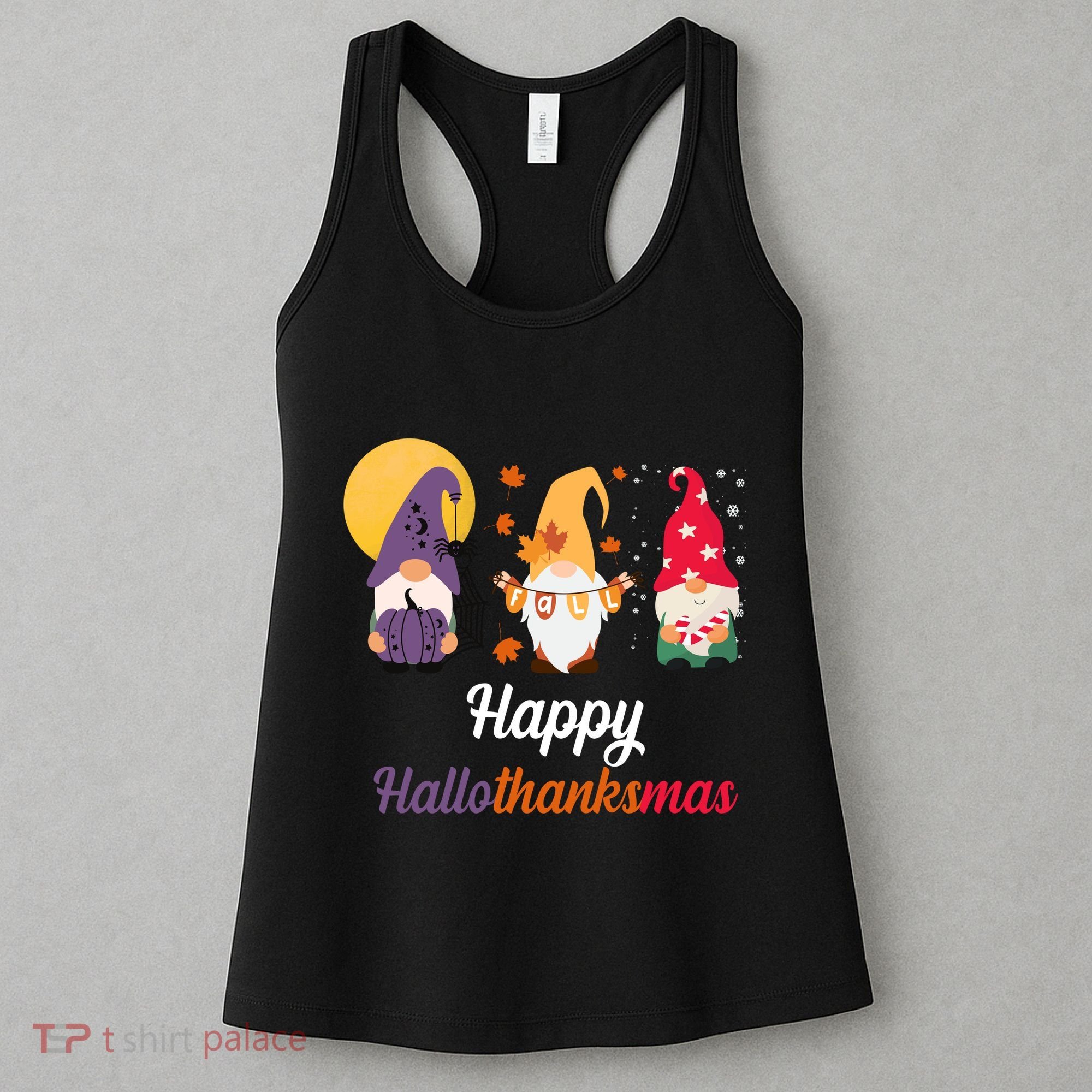 Halloween Thanksgiving Christmas Holiday Gnomes Women's Tank Top