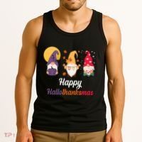 Halloween Thanksgiving Christmas Holiday Gnomes Tank Top thumb 3