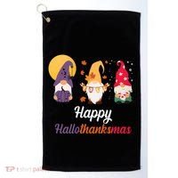 Halloween Thanksgiving Christmas Holiday Gnomes Golf Towel thumb 0