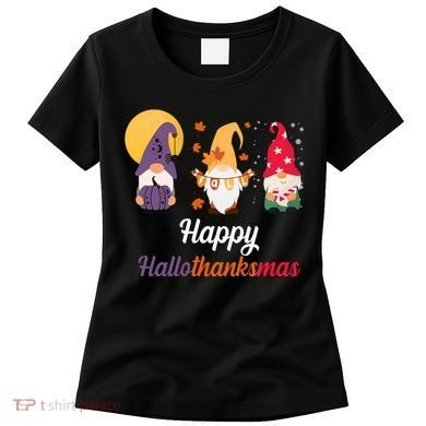 Halloween Thanksgiving Christmas Holiday Gnomes Women's T-Shirt