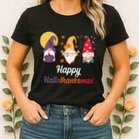Halloween Thanksgiving Christmas Holiday Gnomes Women's T-Shirt thumb 2