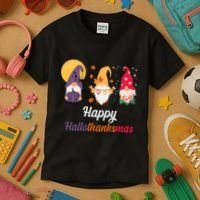 Halloween Thanksgiving Christmas Holiday Gnomes Kids T-Shirt thumb 3